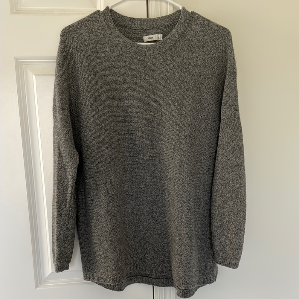 Vince Cashmere Wool Cozy Gray Knit Pullover